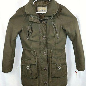 Steve Madden Womens Full Zip Button Peacoat Jacket